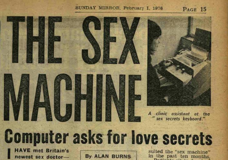 Sunday Mirror The Sex Machine headline