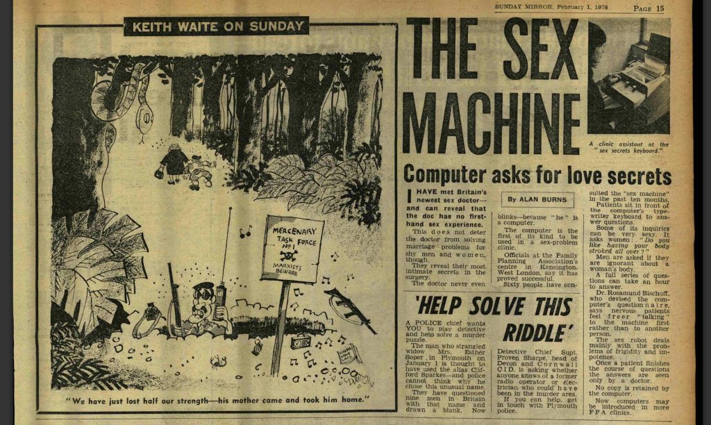 The Sex Machine Sunday Mirror