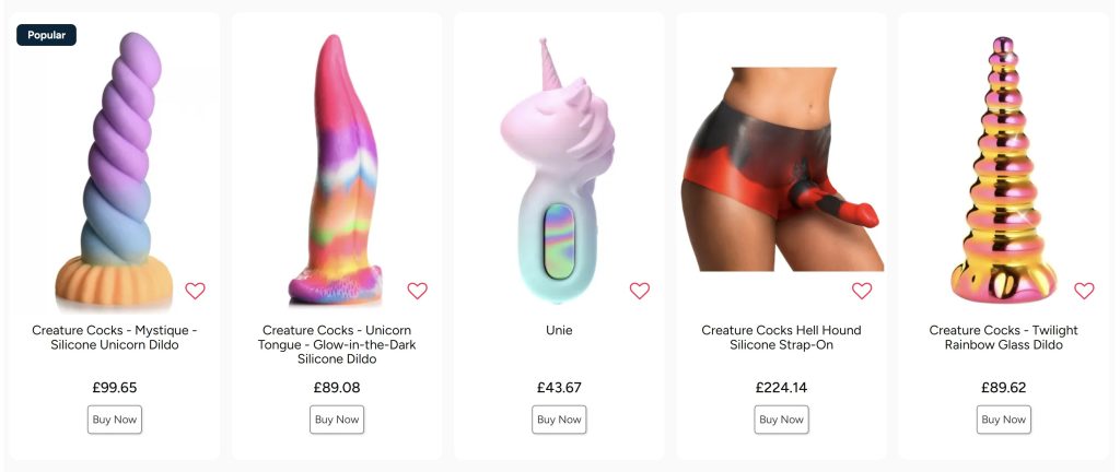 unicorn themed female vibrators