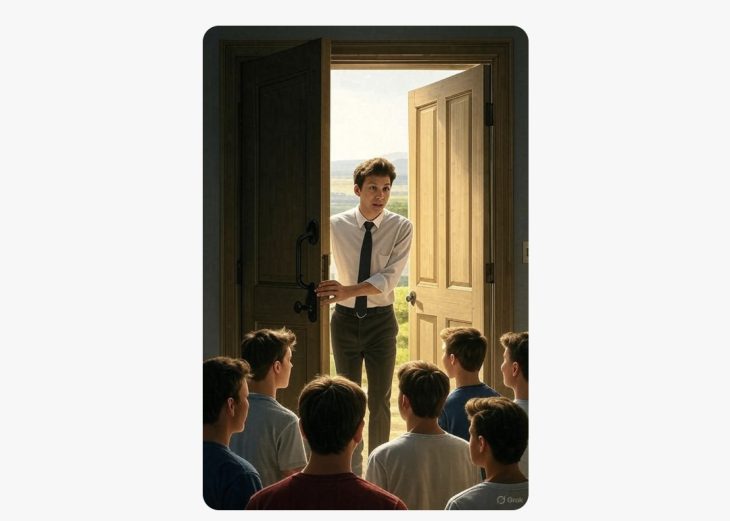 Sam Altman opens the doors of paradise for young men.